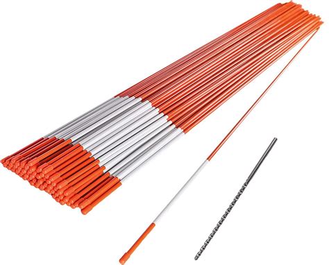 100 PCS 48 Inch Driveway Markers 5/16 Inch .
